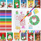 Ben Louis 24 Pcs Christmas Coloring Books Kids With 24 Crayons Christmas Party Favors Mini Activity Books Bulk For Kids Students