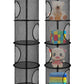 2Pcs Stuffed Animal Storage Organizer Foldable Stuffed Animal Net Or Hammock Organizer, 4 Compartments Hanging Mesh Toy Storage