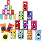 JOYIN 13 Pcs Carnival Bean Bag Toss  Knockdown Can Game Set  Holiday & Birthday Party Games  Outdoor Lawn Yard Activity for Kids Party Favors  Easter Egg Hunt for Classroom Gifts (Monster Style)