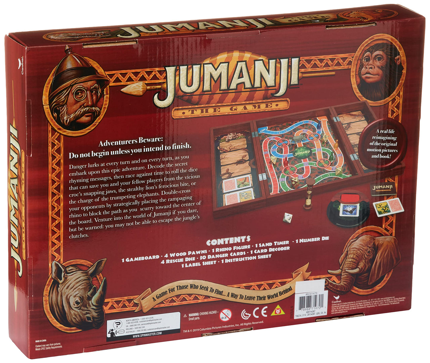 Cardinal 6041476 Jumanji: The Game In Real Wooden Box