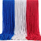 4Th Of July Accessories Necklaces: Blue White And Red Beads Bulk, Patriotic Party Independence Memorial Day Favors Toys Decorati