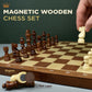 15-Inch Magnetic Chess Set - 2 In 1 Chess And Checkers Board Game For Adults And Kids - Tournament Chessboard With Wooden Pieces - Free E-Book With Chess Puzzles