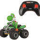 Carrera RC Nintendo Mario Kart Quad 1:40 Scale 2.4 GHz Mini Collectible Radio Remote Control Toy Car Vehicle - Yoshi