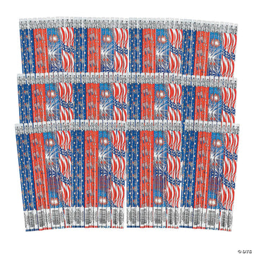 Fun Express USA Patriotic Pencils - Bulk set of 144 - Fourth of July party favors and giveaways