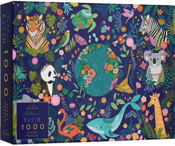 Elena Essex Puzzles For Adults 1000 Pieces - Mother Earth | Jigsaw Puzzles 1000 Pieces For Adults | Environmental Animal Panda Tiger Whale Koala Puzzle | Size 28X20 Inches