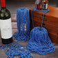 ZYFLSQ 100 Pcs 33'' 7mm Metallic Blue Beads Necklaces, Bulk Mardi Gras Beaded Necklaces, Party Beads Costume Necklaces