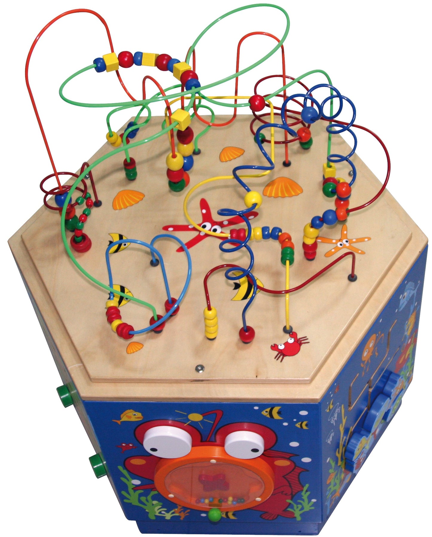 Hape Coral Reef Wooden Activity Center Table L: 25.7, W: 29.7, H: 35 Inch