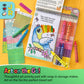 Bright Stripes Travel Kit for Kids - Mess-Free Art Set, Small, Collage Fun Jungle, Model 19803, Includes Crayons, Stickers & Coloring Book