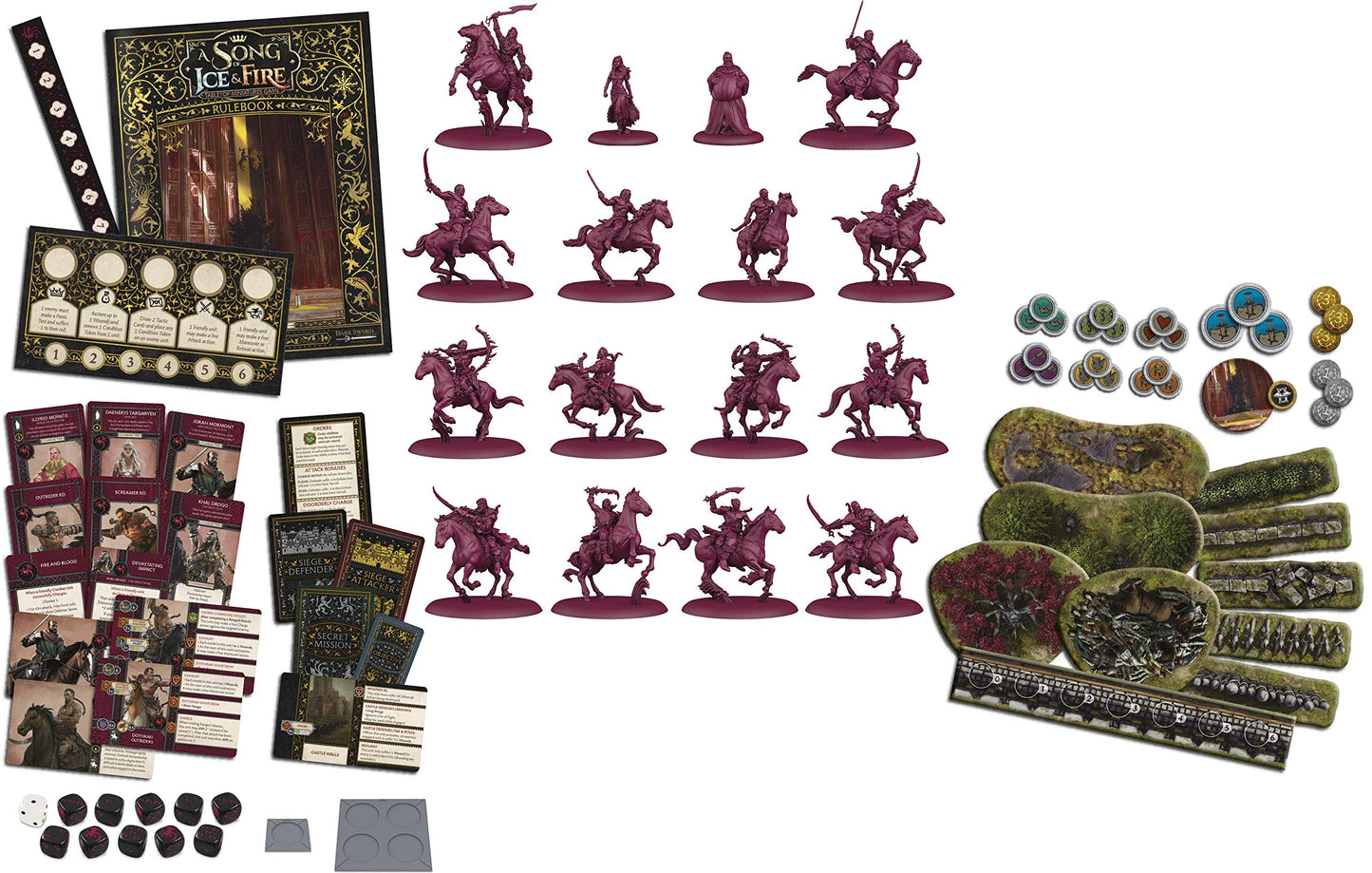 Cmon A Song Of Ice & Fire Tabletop Miniatures Game Targaryen Starter Set - Command The Fierce House Targaryen! Strategy Game For