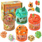 4 Pack Autumn Butter Slime, Super Soft & Non-Sticky Slime Kit For Girls & Boys, Slime Party Favors For Kids, Sensory Toys Holida