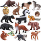 Gemini&Genius 16Pcs Woodland Animal Baby Toys, Soild Plastic Forest Animals Educational Toy Figures, Cake Toppers Cupcake Toppers And Gifts For Kids