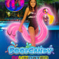 PoolCandy Inflatable Animal Swim Noodles (LED Flamingo)