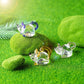H&D Hyaline & Dora 3 Pack Glass Crystal Mouse Figurines Collectibles,Hand Blown Art Glass Animals Miniature Garden Decor Statue
