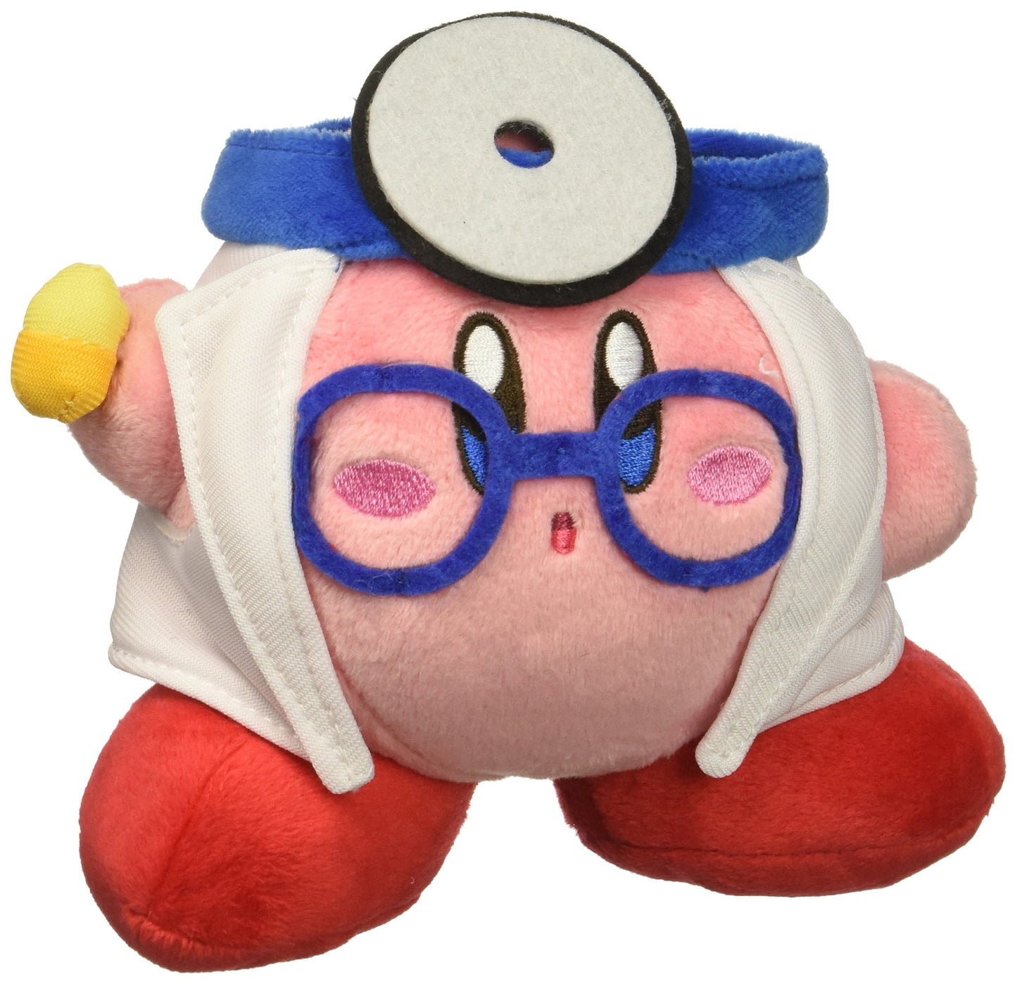 Little Buddy 1680 Kirby Adventure Doctor Plush Toy, 5" Multi-Colored, Pink, Soft Plush Material