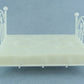 Dollhouse Miniature 1:12 Scale White Double Bed With Mattress T5028 By Town Square