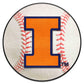 FANMATS 1956 Illinois Illini Baseball Shaped Accent Rug - 27in. Diameter