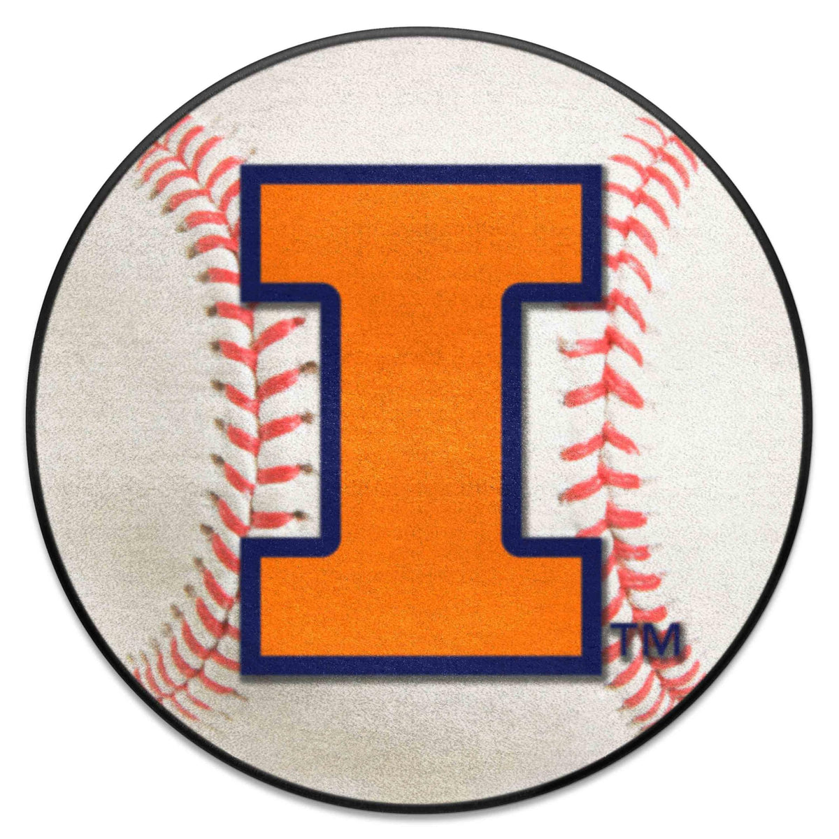FANMATS 1956 Illinois Illini Baseball Shaped Accent Rug - 27in. Diameter