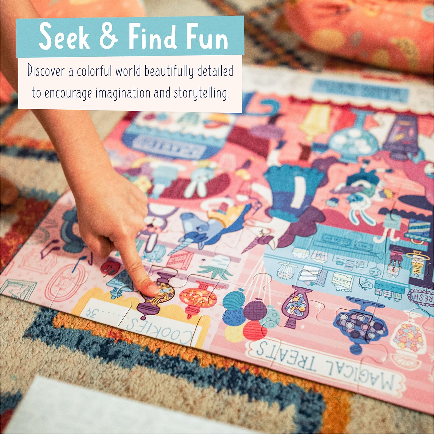 Foothill Toy Co. Childrens Jigsaw Puzzle | Unique Unicorn Art | Educational Gift For Kids 3-8, Unicorn Soda Shop - 100 Piece