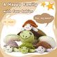 Ikasa Mommy Sea Turtle Stuffed Animal Mom And Baby Plush Toy, Cute 15' Soft Small Mama Family Set With Little Babies,Gifts For Kid (Sea Turtle)