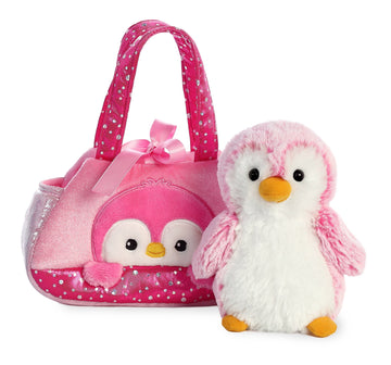 Aurora® Fashionable Fancy Pals™ Pompom Penguin™ Stuffed Animal - On-The-Go Companions - Stylish Accessories - Pink 7 Inches