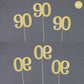 Gexolenu No 90, 10 Pack Double-Sided Gold Glitter 90Th Birthday Centerpieces For Tables, Number 90 Birthday Table Toppers Party
