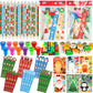 Thesixowls Christmas Stationery Party Sweets, 28 Pack Christmas Classroom Gifts for Students Christmas Goodie Bag Socks Stuffers