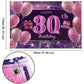 30Th Birthday Decorations For Girls Happy Birthday Banner Pink Decorations For A Party Birthday Backdrop For Women
