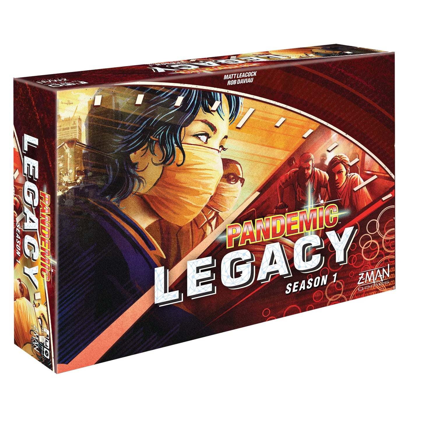 Z-Man Games Pandemic Legacy Season 1 Red Edition Board Game, Cooperative Play, Ages 13+, 2-4 Players, 60 Min Playtime, Model ZM7171