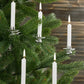 BRUBAKER Tree Candles - Pack of 40 - White - 3 x  Inches - Made in Europe - Christmas Wax Candles for Pyramids, Carousels & Chim