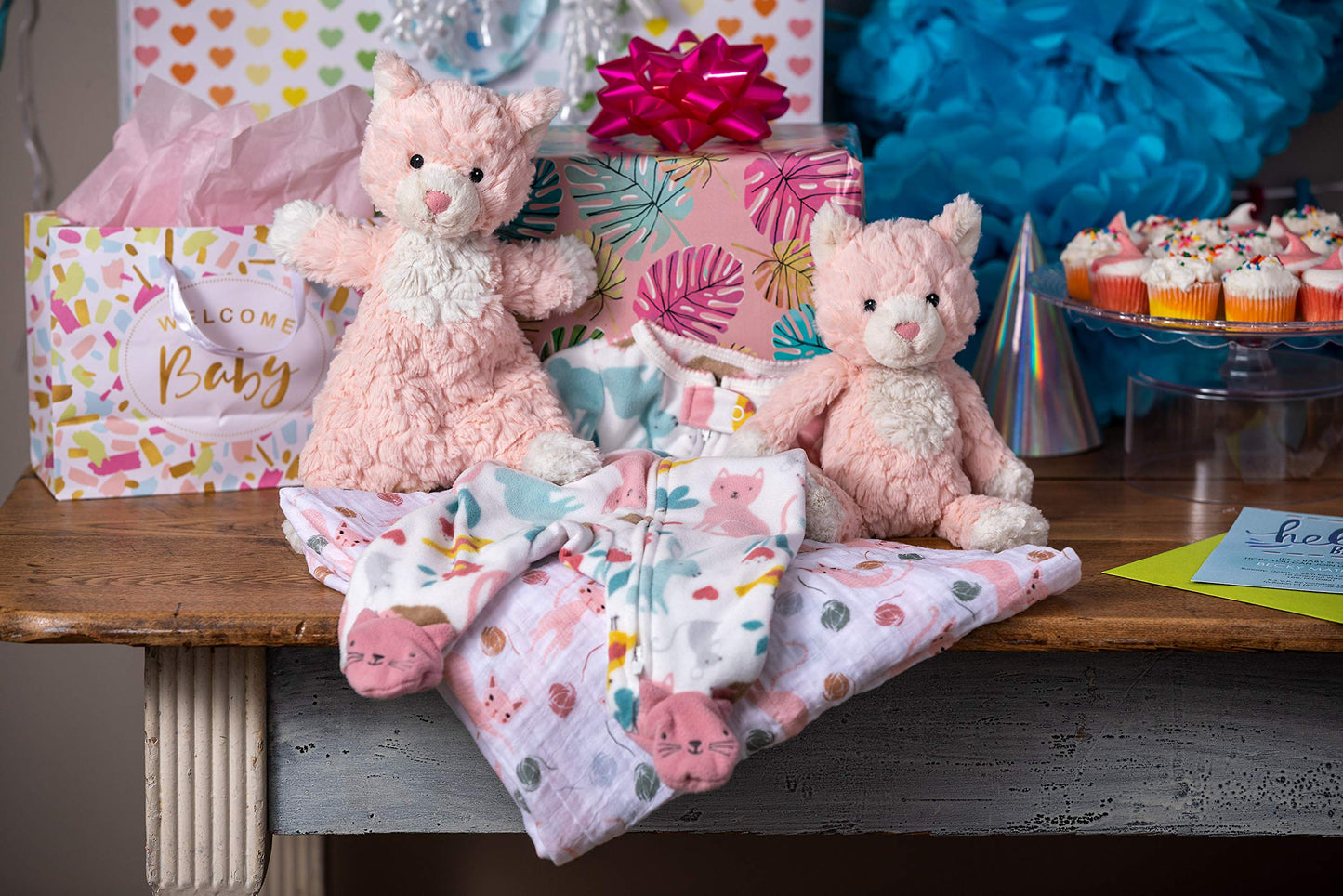 Mary Meyer 11-Inch Putty Nursery Lovey Soft Toy - Pink Kitty, Soft Plush Cuddle Buddy for Babies and Toddlers