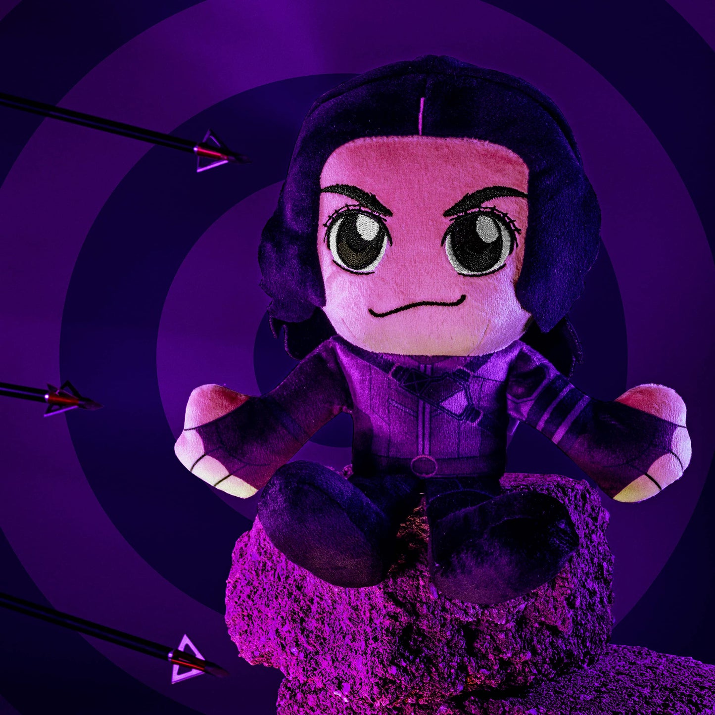 Bleacher Creatures Marvel Kate Bishop (Hawkeye) 8' Kuricha Sitting Plush- Soft Chibi Inspired Toy