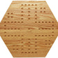Solid Oak Double Sided Marbles Board Game Wooden 16 Inch By Cauff