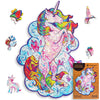 Unidragon Original Wooden Jigsaw Puzzles - Inspiring Unicorn, 700 Pcs, Royal Size 17.7'X23.6', Beautiful Gift Package, Unique Shape Best Gift For Adults And Kids