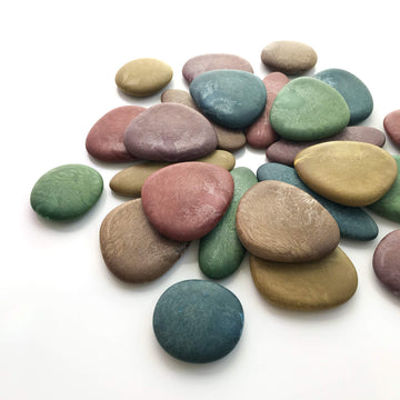 Rainbow Pebbles - Junior Activity Set - Set Of 36 + 16 Activities - Ages 18M+ - Eco-Friendly - The Original Color Sorting And Stacking Stones