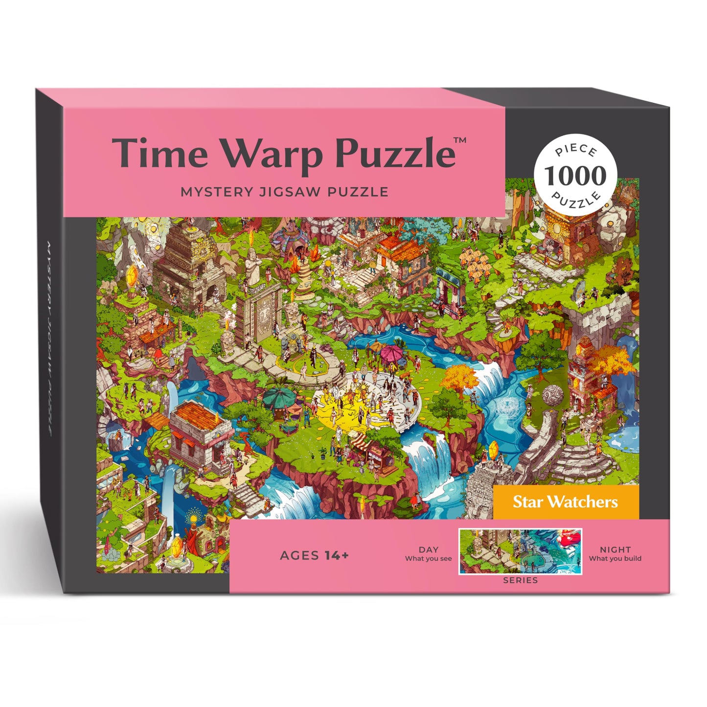 da Vinci's Room Time Warp 1000-Piece Jigsaw Puzzle - Chipboard, Bright & Dark Shades, 26.625 x 19.25 in, Challenging Puzzle for Adults