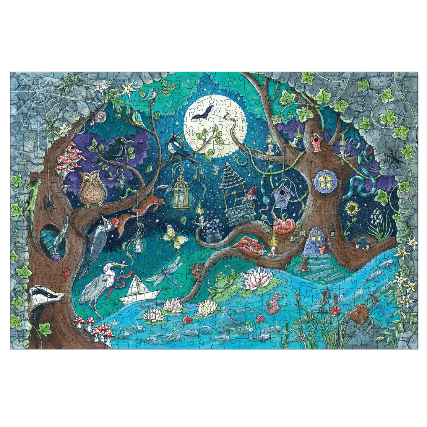 Ravensburger Fantasy Forest - 500-Piece Vibrant Wooden Jigsaw Puzzle | Stress-Reducing Fun | Eco-Friendly Materials | Certified By The Forest Stewardship Council