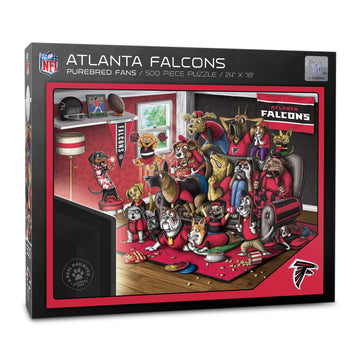 Youthefan Nfl Atlanta Falcons Purebred Fans 500Pc Puzzle - A Real Nailbiter