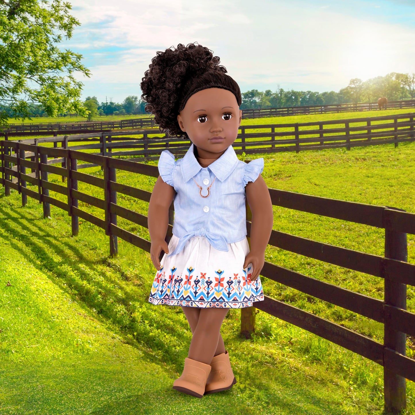 Our Generation My Lucky Horseshoe Outfit – Country Style Equestrian Outfit For 18-Inch Dolls – 4 Piece Ranch Clothing Set