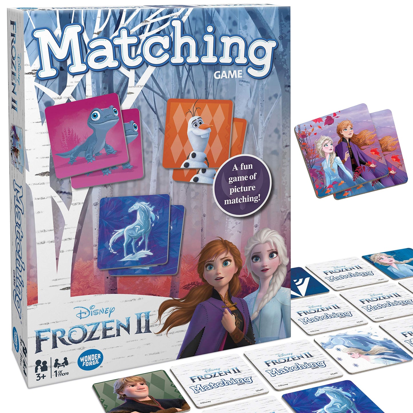 Wonder Forge Frozen 2 Matching Game | Rapid Fun Memory Game For Kids | Ideal For Ages 3-5 | Features Favorite Characters Like An