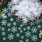 MARFOREVER Snowflake Confetti Decorations, Winter Snowflake Glitter Confetti White Snow Scatter Confetti Winter Wonderland Table