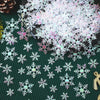 MARFOREVER Snowflake Confetti Decorations, Winter Snowflake Glitter Confetti White Snow Scatter Confetti Winter Wonderland Table
