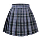 Girl'S Japan Cosplay Anime Plaid Costumes Skirts (S,Light Blue Mixed Green)