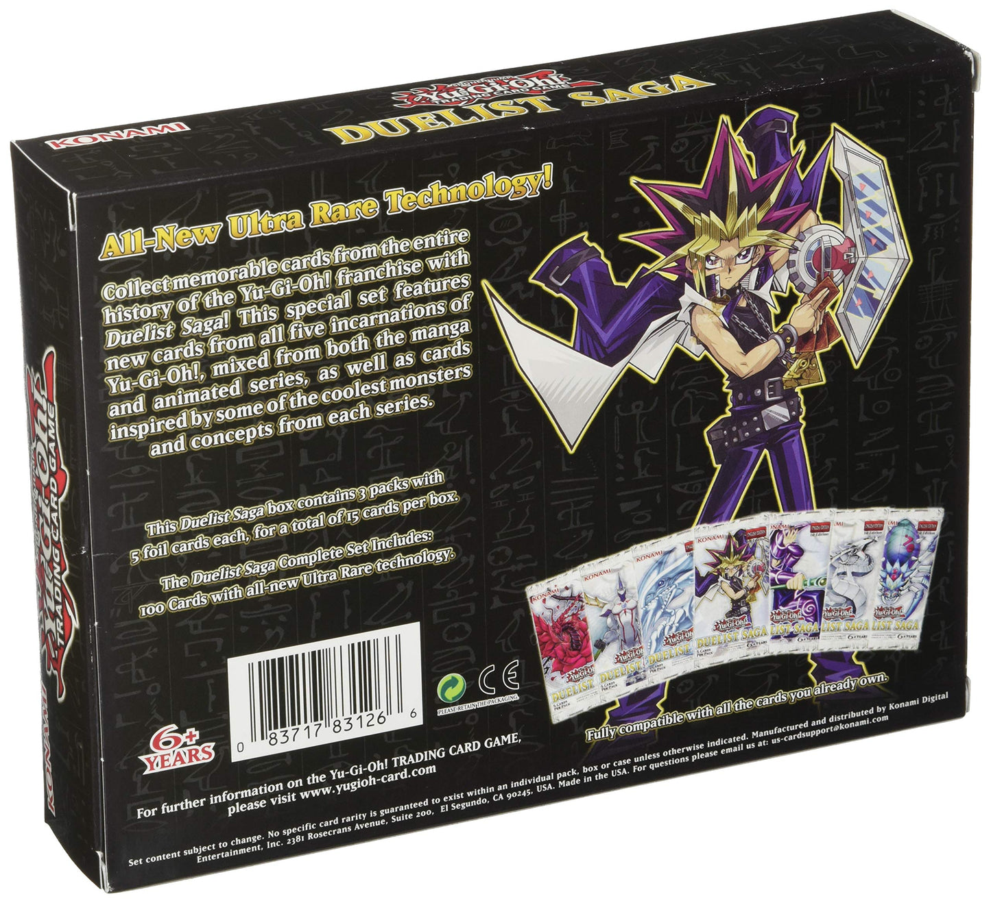 Yu-Gi-Oh Cards - Duelist Saga Pack (3 Packs, 15 Cards Total)