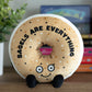 Punchkins Cake Slice Foodie Plushie, Funny Meme Gift, Comical Plush Collectible, Weighted Base For Display