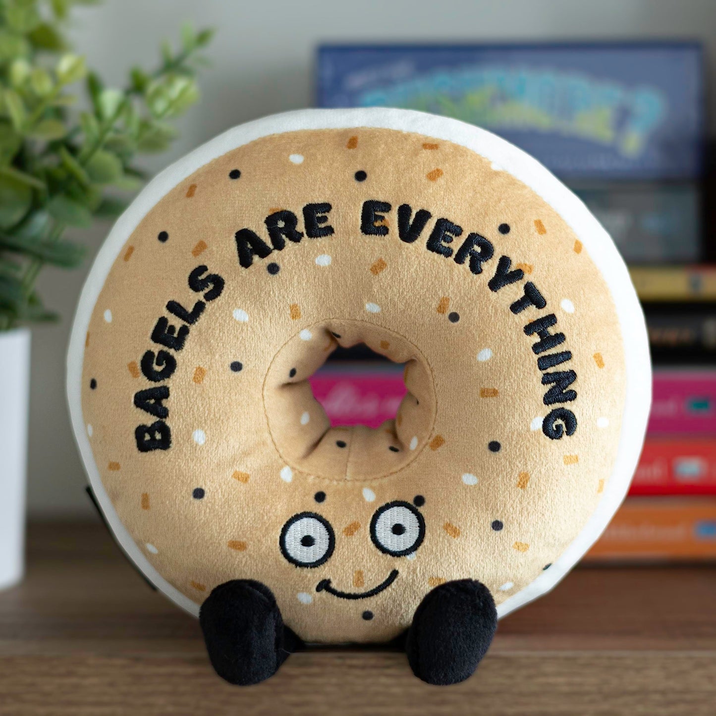 Punchkins Cake Slice Foodie Plushie, Funny Meme Gift, Comical Plush Collectible, Weighted Base For Display