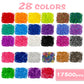 Inscraft 17500+ Rubber Loom Bands With 3 Layer Rose Pink Container, 28 Colors, 600 S-Clips, 352 Beads, 40 Cartoon Pendant, Bracelet Making Refill Kit For Kids