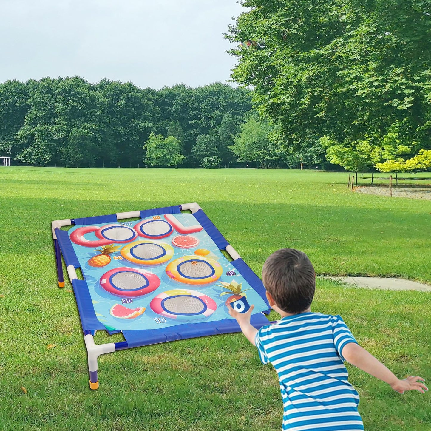 Remit Bean Bag Toss Game, Cornhole Game Set For Kids, Outdoor Fun For Yard Play, Sports & Play Toys For Active Kids 3-8