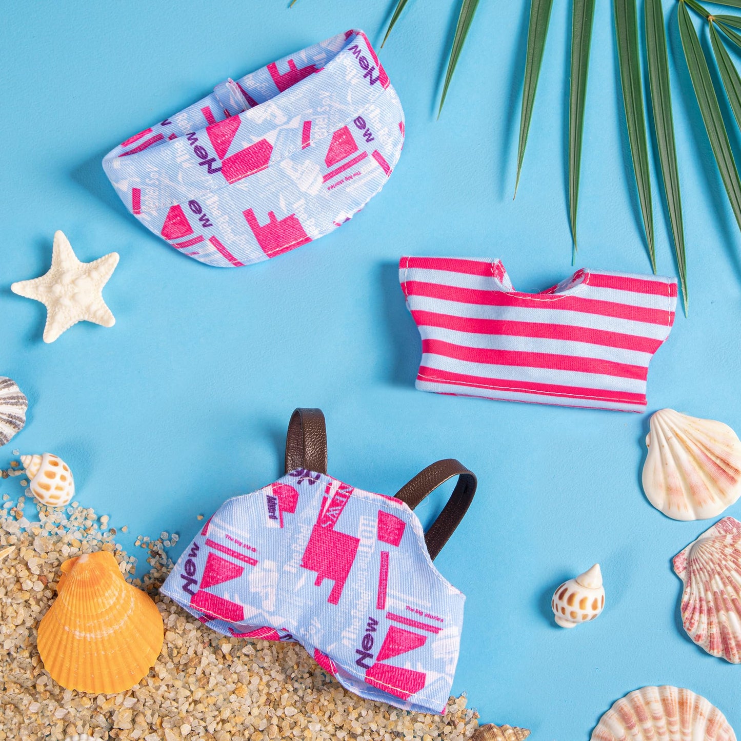 Clothes for 6.7in/17cm Doll  Set of 4 Cute Doll Accessories Includes Doll Hat+T-Shirt+Bib Pants+Shoes Set enhanced Fashion Outfit for Collectors Unique Gift (Style D2)