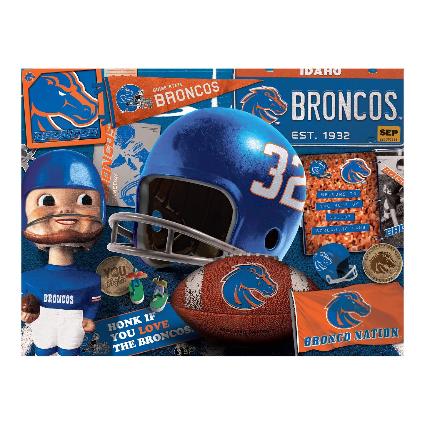 Youthefan Ncaa Boise State Broncos Retro Series Puzzle - 500 Pieces