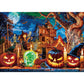 Sutinban Halloween Puzzle 1000 Pieces for Adults, Horror Skull Pumpkin Head Halloween Haunted House Jigsaw Puzzles 1000 Pieces F